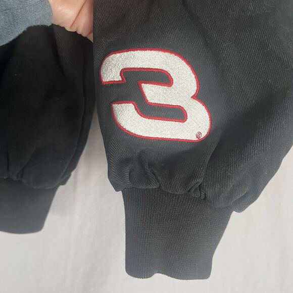 Vintage NASCAR Chase Authentic Dale Earnhardt Black Denim Jacket Mens Medium - Picture 10 of 16
